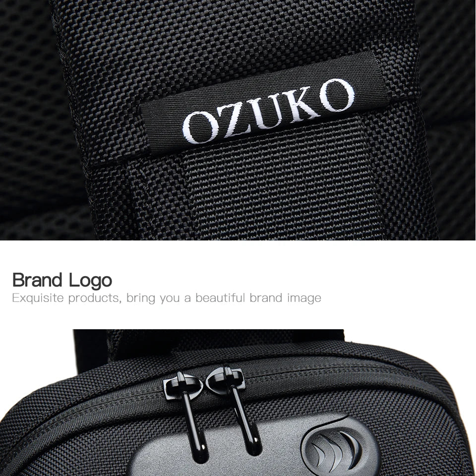 OZUKO Multifunction Shoulder Bag Men Anti-theft Crossbody Messenger Bags for Male Waterproof Short Trip Sling Bag Man Chest Pack