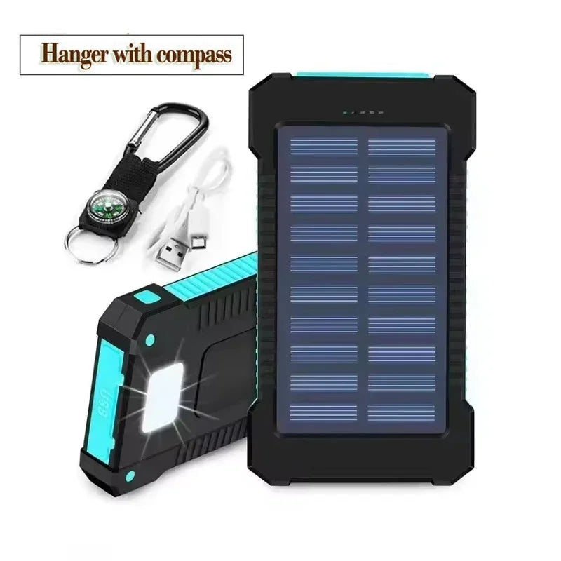 200000mAh Large Capacity Solar Power Bank Fast Charging Portable Charger External Battery for IPhone Samsun Xiaomi Powerbank