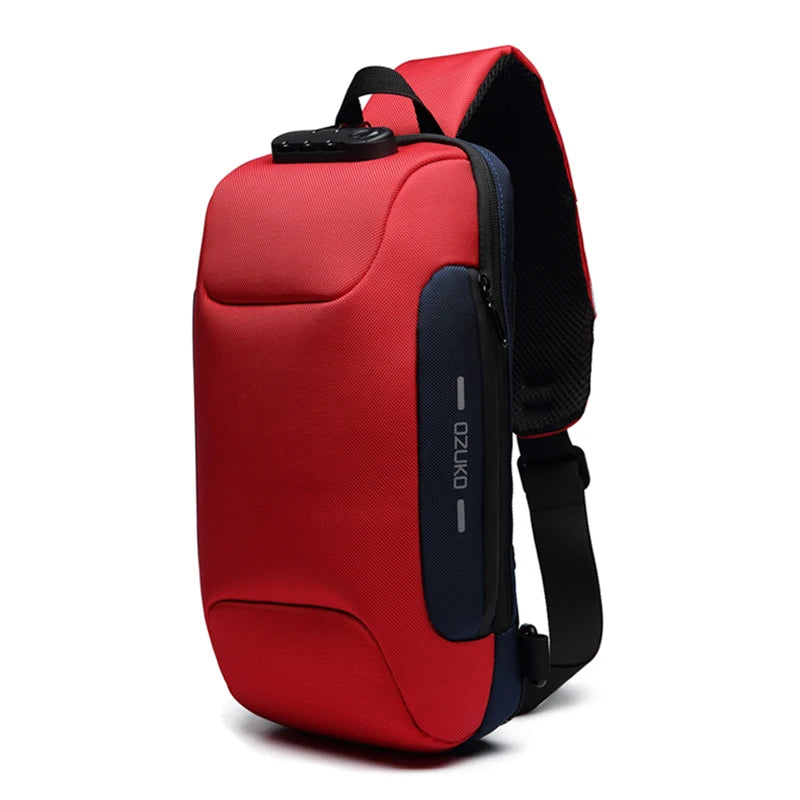 OZUKO Multifunction Shoulder Bag Men Anti-theft Crossbody Messenger Bags for Male Waterproof Short Trip Sling Bag Man Chest Pack