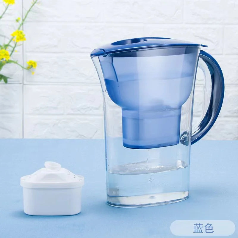 Household Filter Kettle with 1 Filter Device Alkaline Activated Carbon Water Purifier and Timer Clean Non-toxic Filter Wate 3.5L