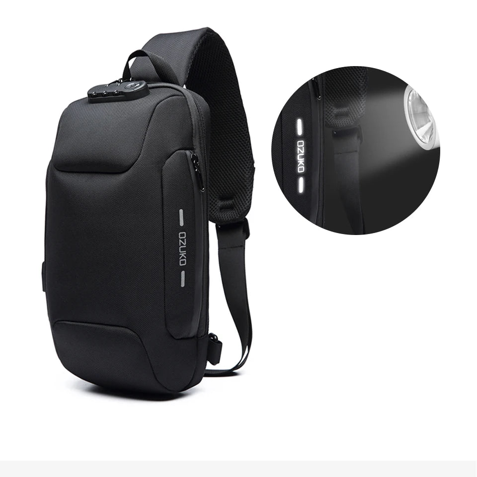 OZUKO Multifunction Shoulder Bag Men Anti-theft Crossbody Messenger Bags for Male Waterproof Short Trip Sling Bag Man Chest Pack