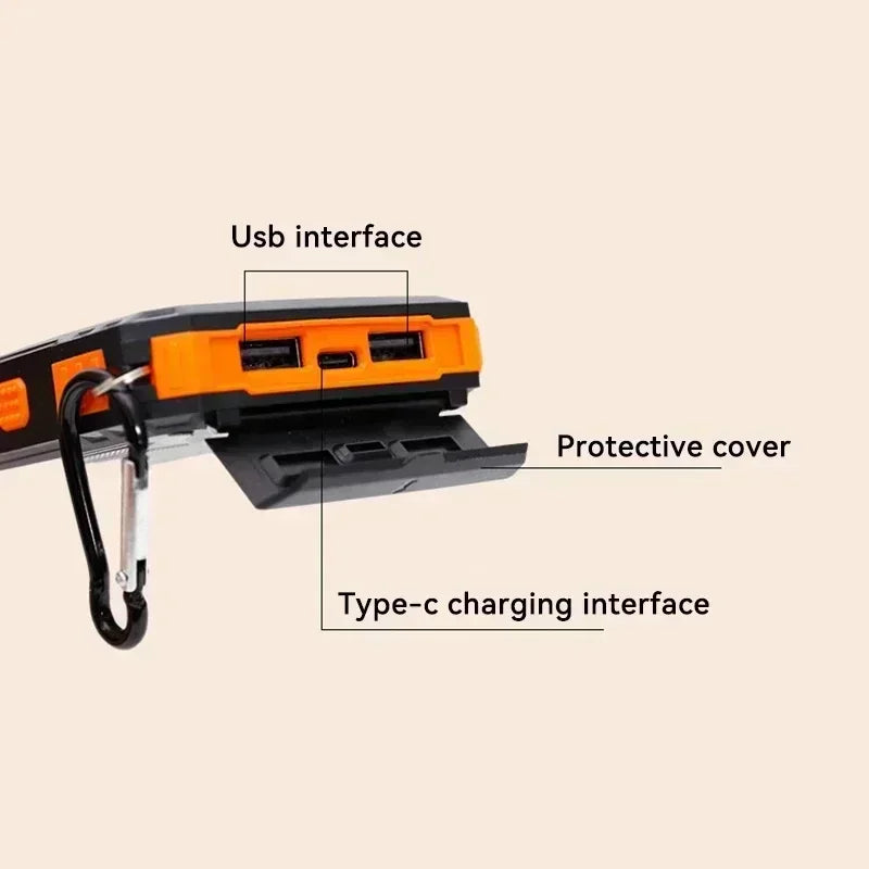 200000mAh Large Capacity Solar Power Bank Fast Charging Portable Charger External Battery for IPhone Samsun Xiaomi Powerbank