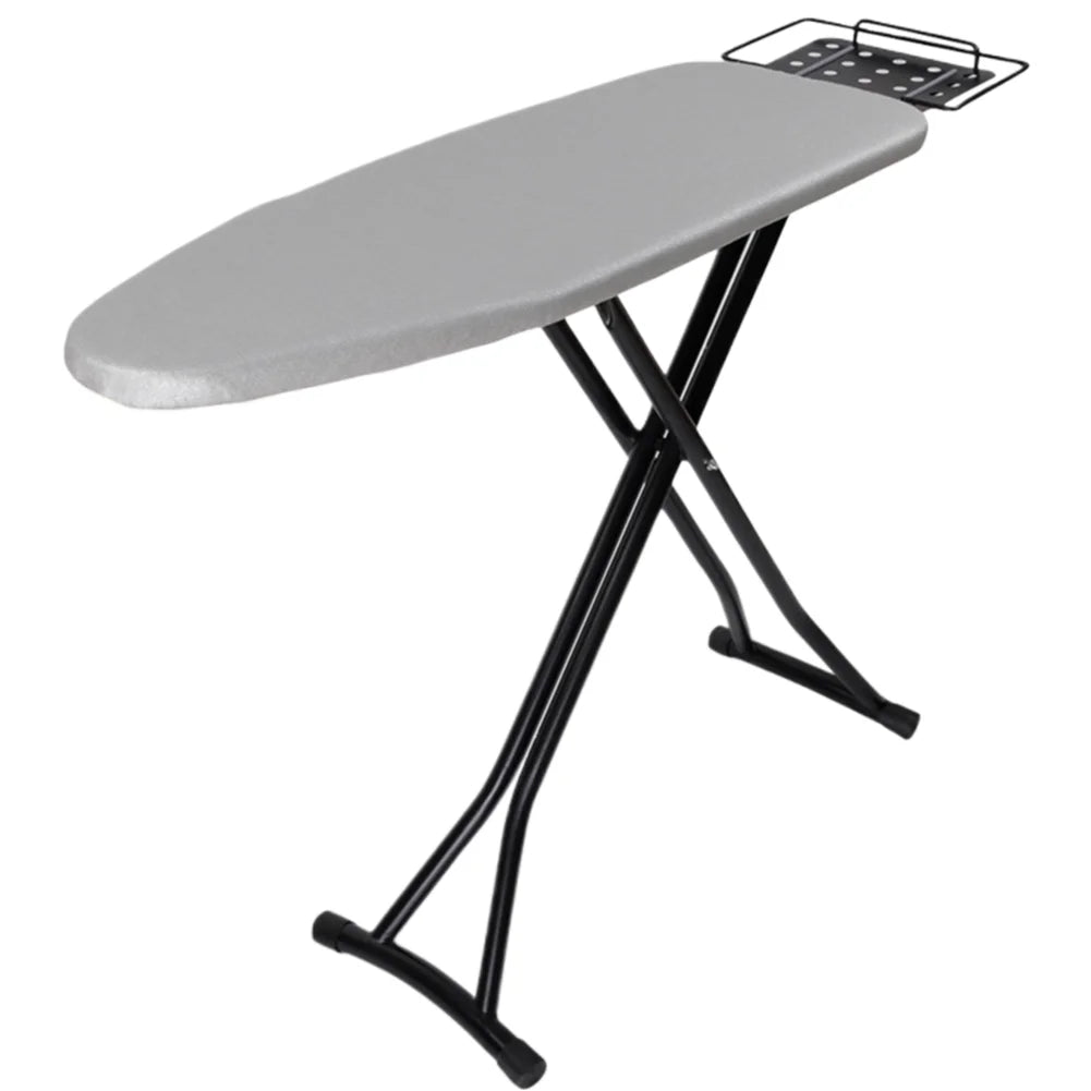 Heavy Duty Compact Iron Board Height Adjustable Ironing Board with Iron Rest Metal Frame Lightweight Ironing Board Non-Slip Legs