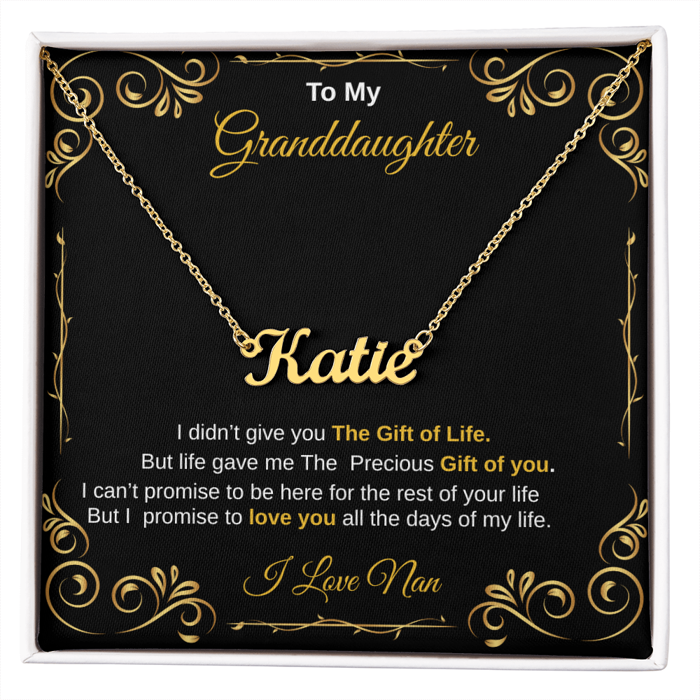To my granddaughter Necklace