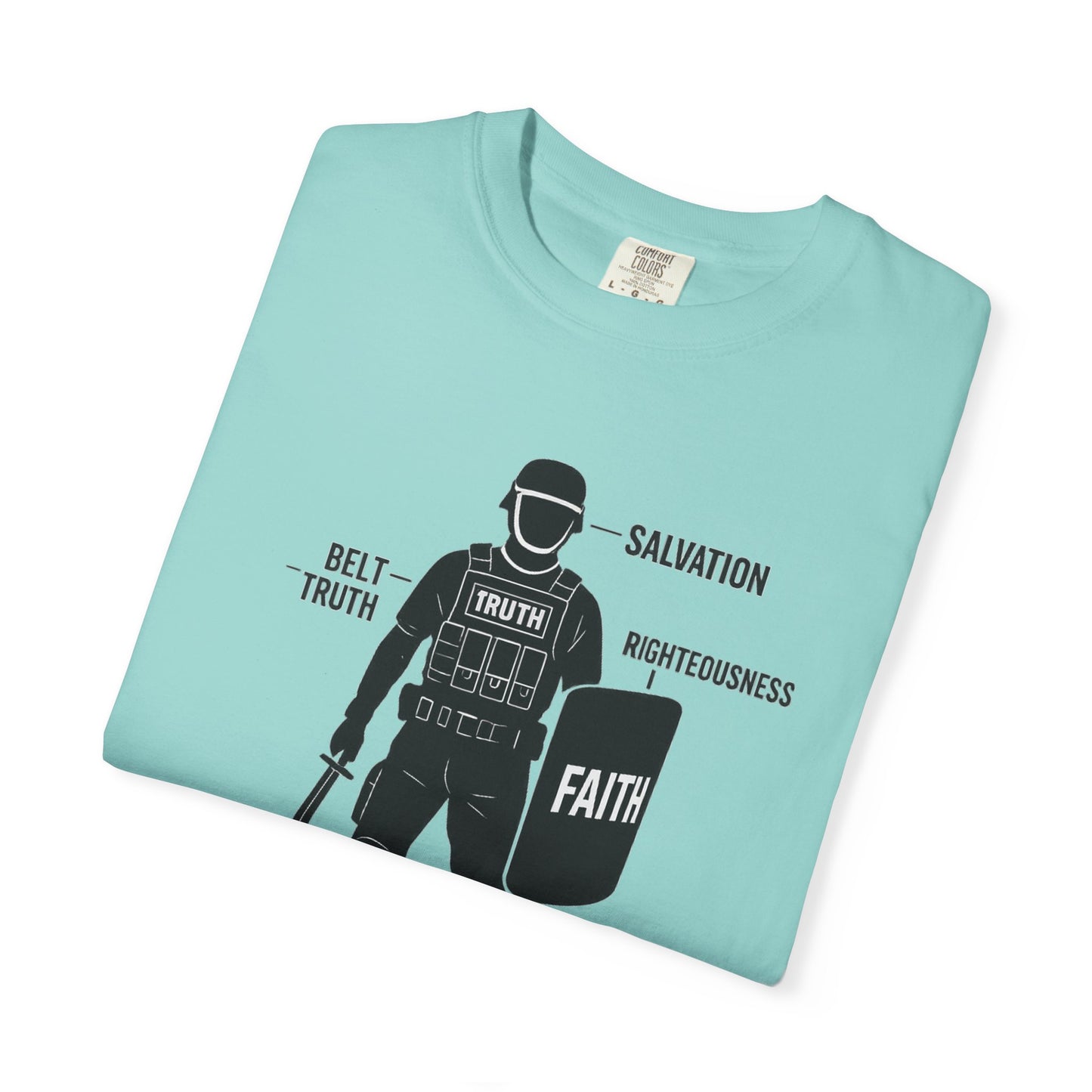 Faith-Inspired Unisex Garment-Dyed T-shirt - Empowering Christian Tee, Spiritual Apparel, Armor of God Shirt, Gift for Believers, [...]
