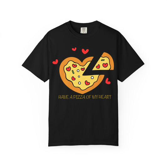 Cute Pizza Heart T-shirt, Valentine's Day Gift, Funny Graphic Tee, Unisex Casual Wear, Foodie Apparel, Gift for Pizza Lovers