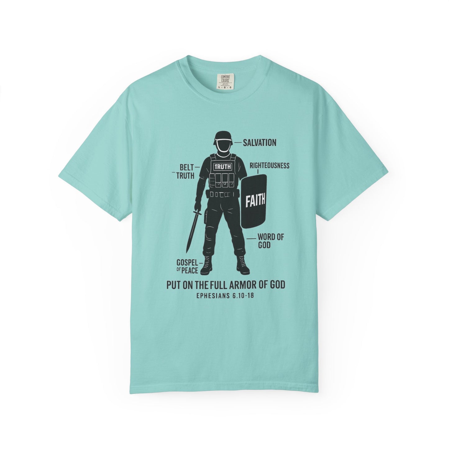 Faith-Inspired Unisex Garment-Dyed T-shirt - Empowering Christian Tee, Spiritual Apparel, Armor of God Shirt, Gift for Believers, [...]