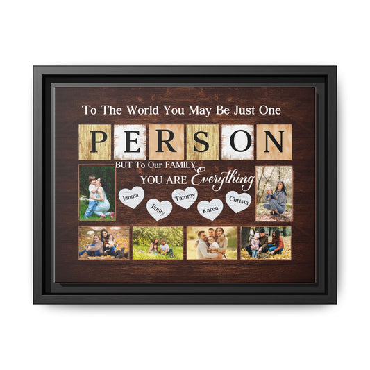 Personalized Family Canvas Art, Framed Wall Decor,