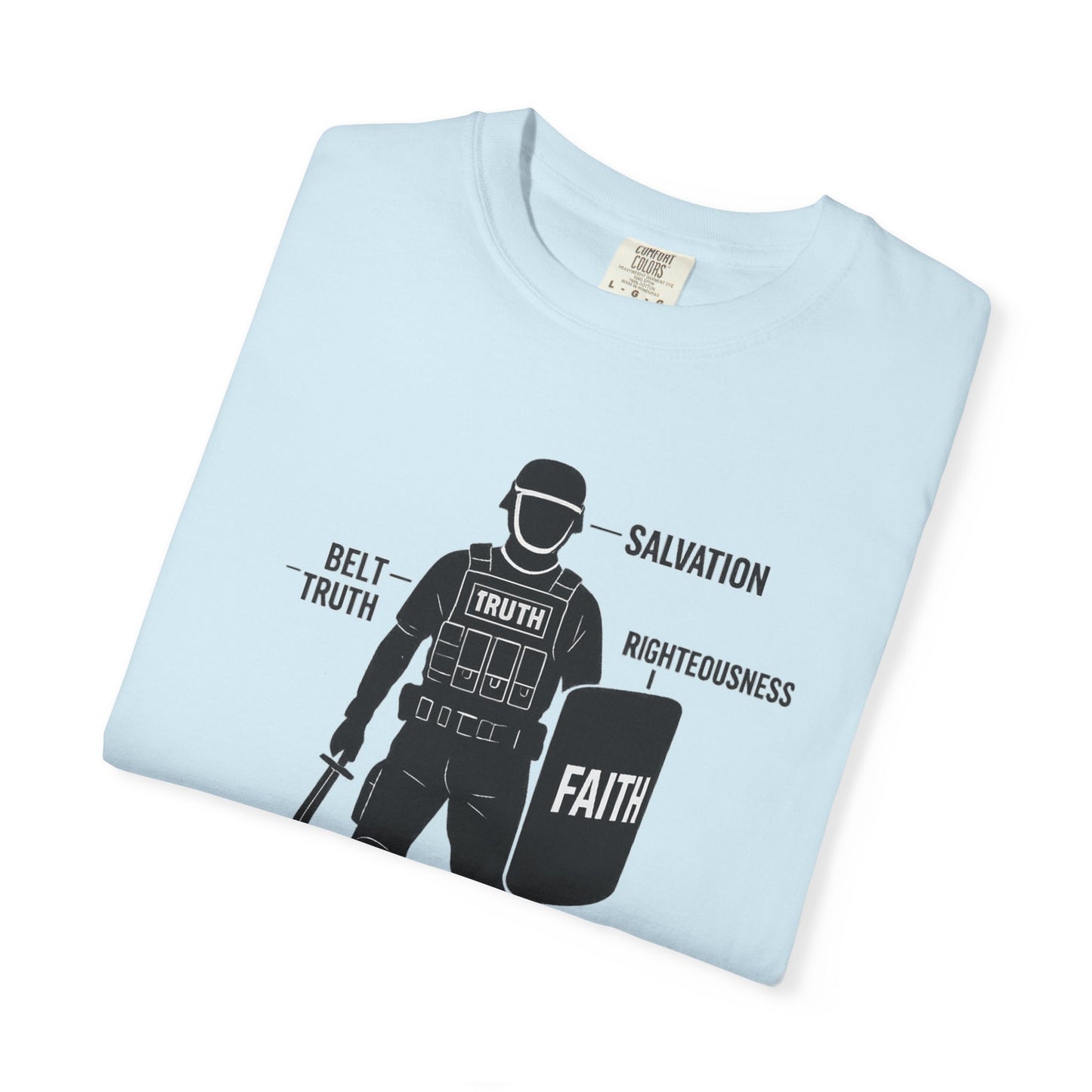 Faith-Inspired Unisex Garment-Dyed T-shirt - Empowering Christian Tee, Spiritual Apparel, Armor of God Shirt, Gift for Believers, [...]