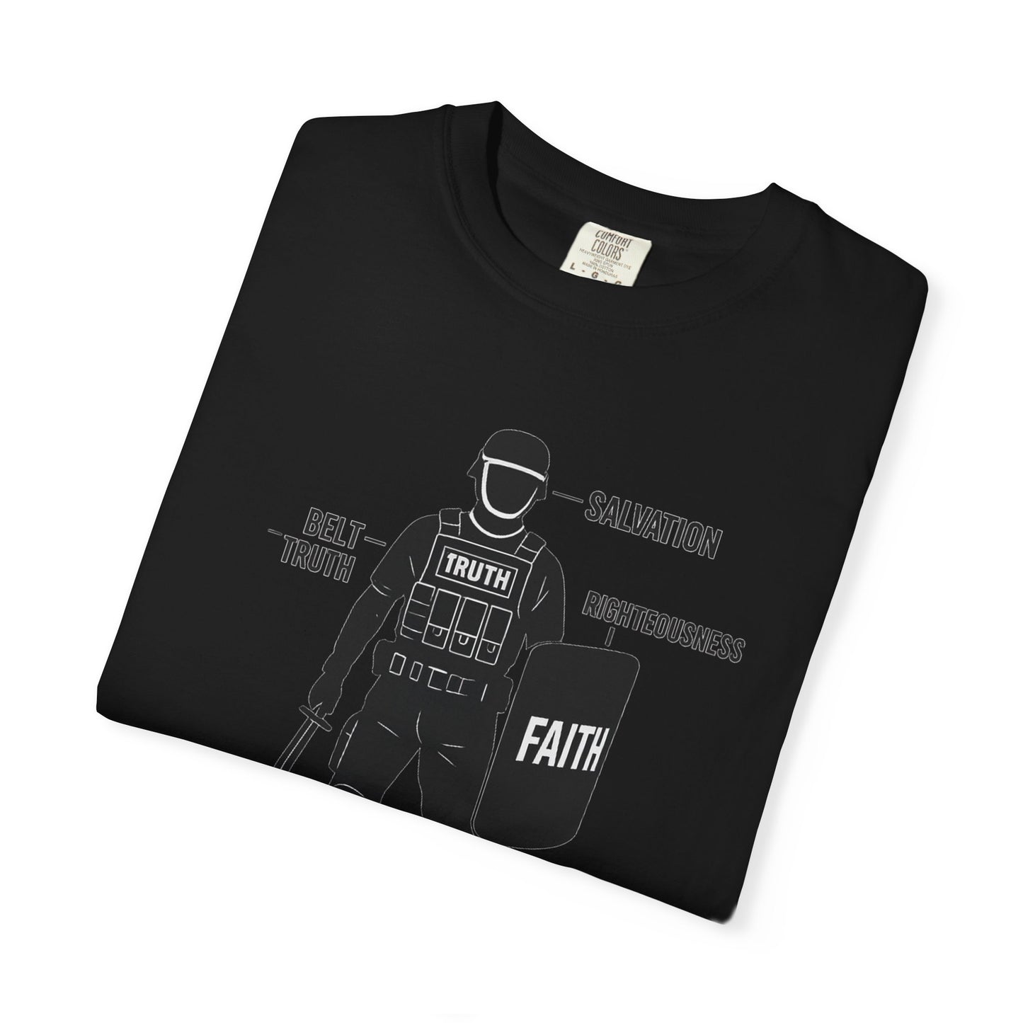 Faith-Inspired Unisex Garment-Dyed T-shirt - Empowering Christian Tee, Spiritual Apparel, Armor of God Shirt, Gift for Believers, [...]
