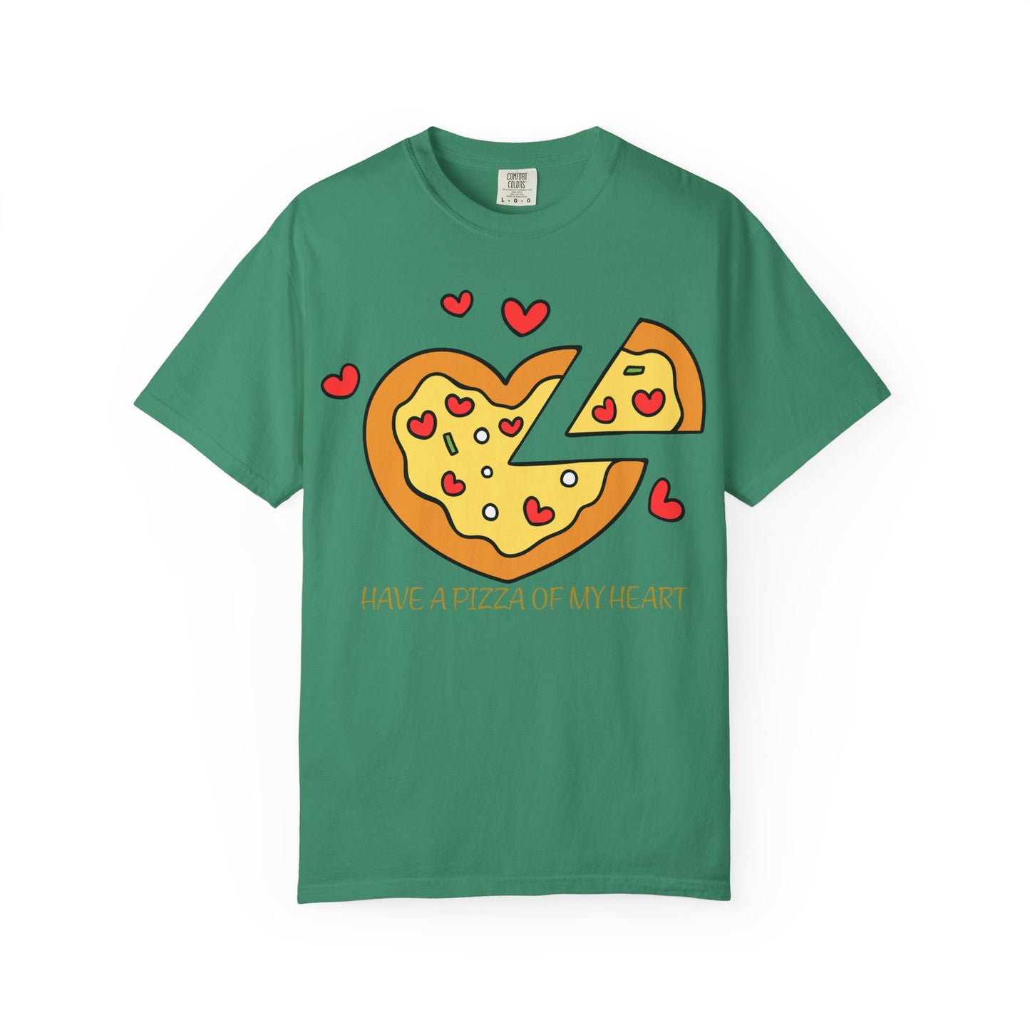 Cute Pizza Heart T-shirt, Valentine's Day Gift, Funny Graphic Tee, Unisex Casual Wear, Foodie Apparel, Gift for Pizza Lovers