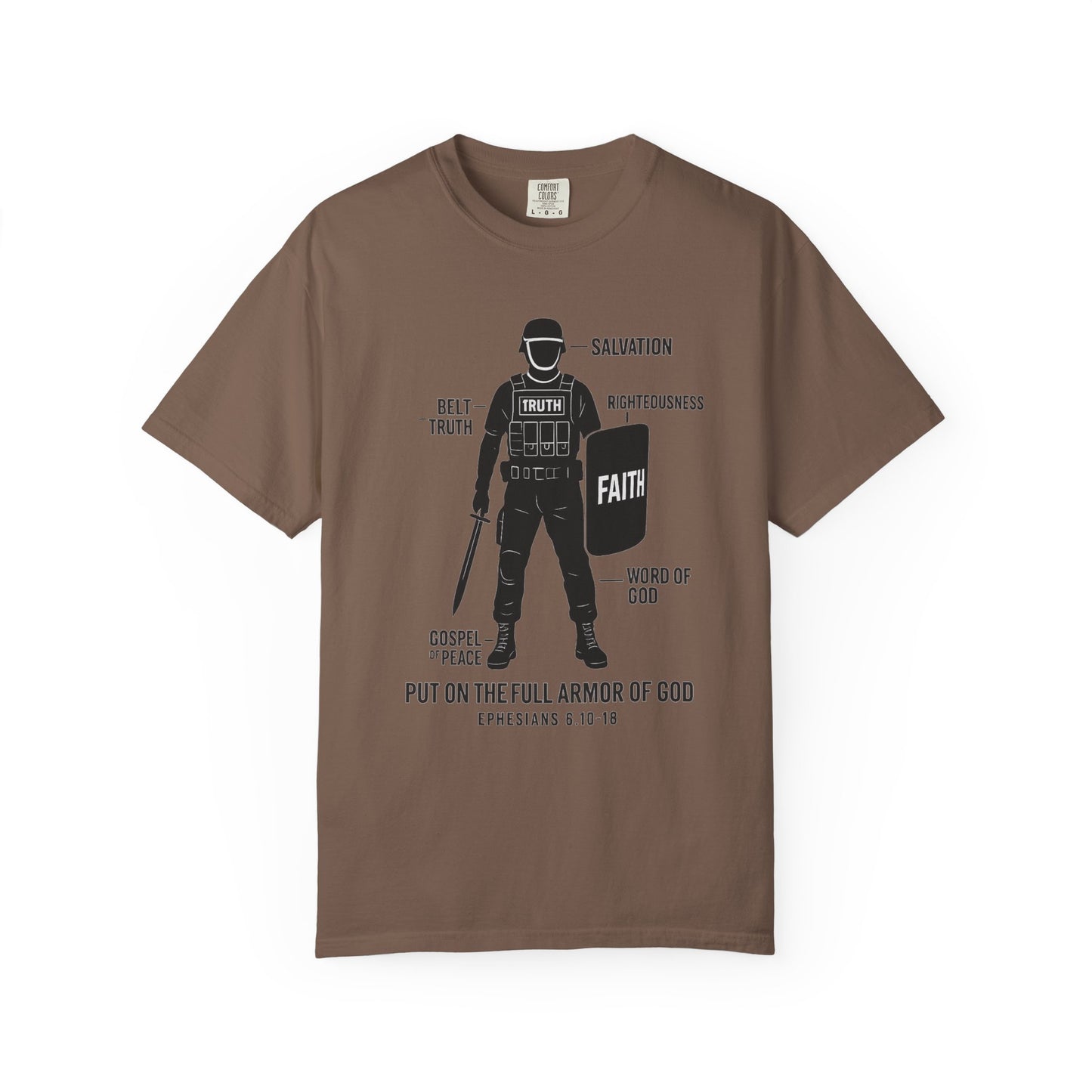 Faith-Inspired Unisex Garment-Dyed T-shirt - Empowering Christian Tee, Spiritual Apparel, Armor of God Shirt, Gift for Believers, [...]