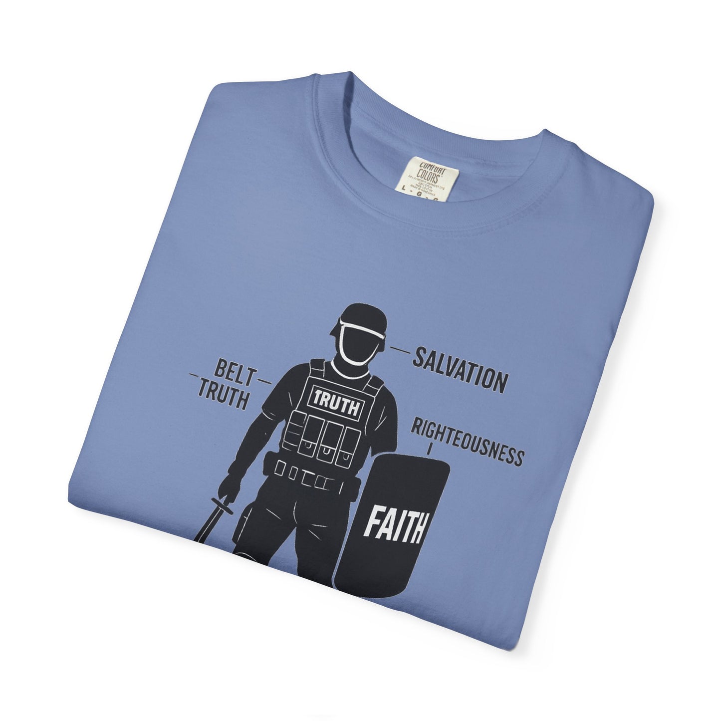 Faith-Inspired Unisex Garment-Dyed T-shirt - Empowering Christian Tee, Spiritual Apparel, Armor of God Shirt, Gift for Believers, [...]