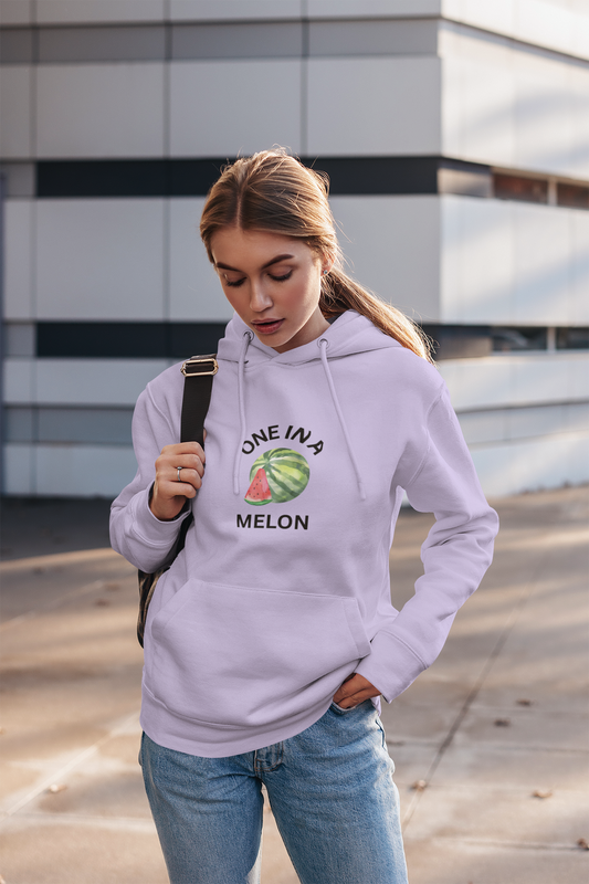 One in a Melon Hoodie | Fun Summer Sweatshirt, Cute Gift for Fruit Lovers, Soft Casual Wear for All Occasions, Trendy Unisex Apparel