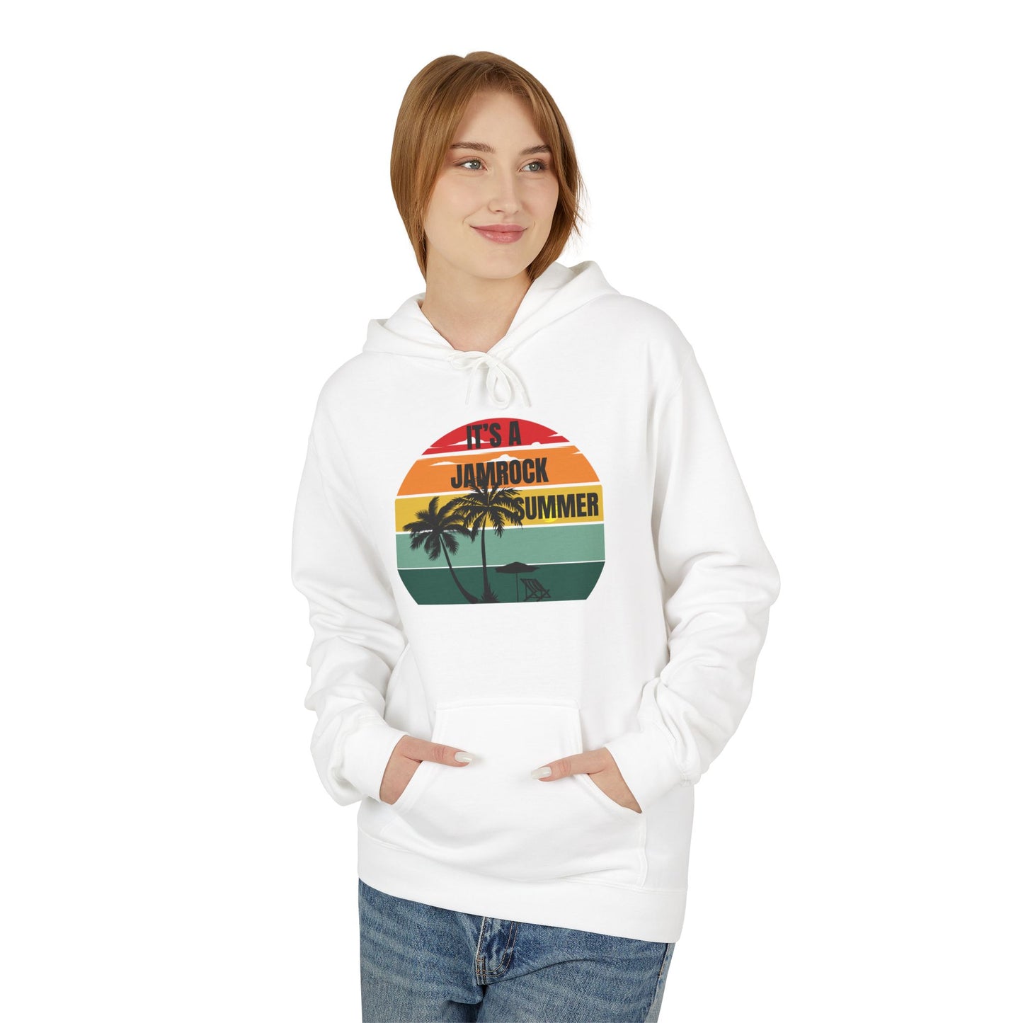 Retro Summer Vibes Hoodie, Travel Essentials, Unisex Casual Wear, Gifts for Her, Gifts for Him, Jamrock Summer Hoodie