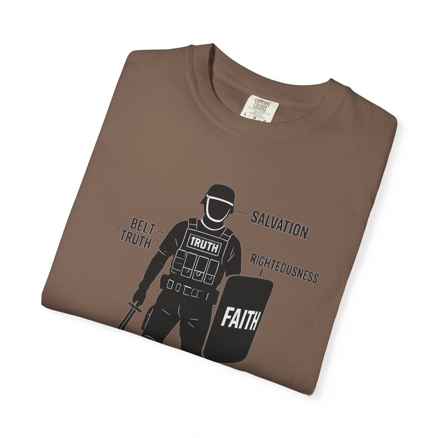 Faith-Inspired Unisex Garment-Dyed T-shirt - Empowering Christian Tee, Spiritual Apparel, Armor of God Shirt, Gift for Believers, [...]