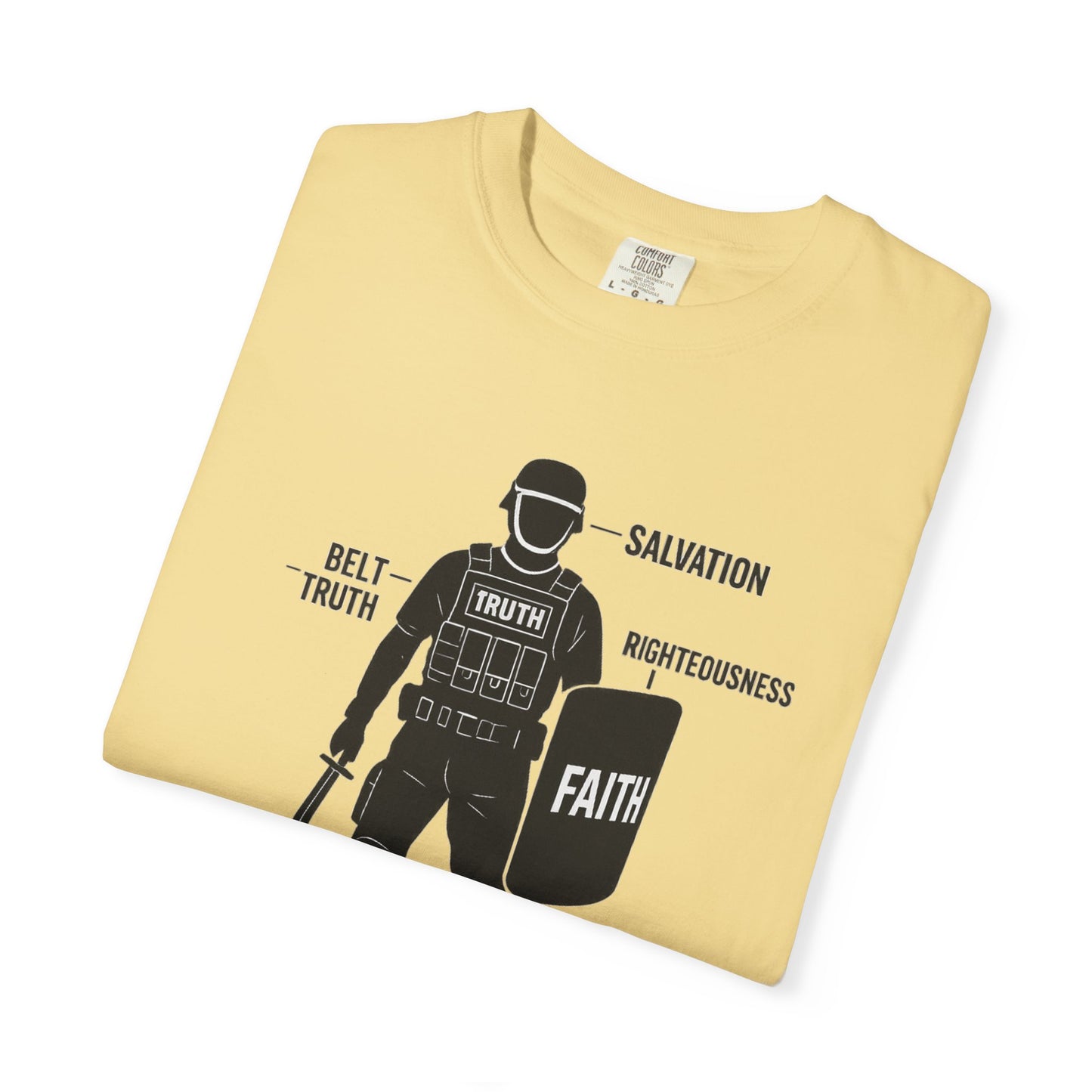 Faith-Inspired Unisex Garment-Dyed T-shirt - Empowering Christian Tee, Spiritual Apparel, Armor of God Shirt, Gift for Believers, [...]