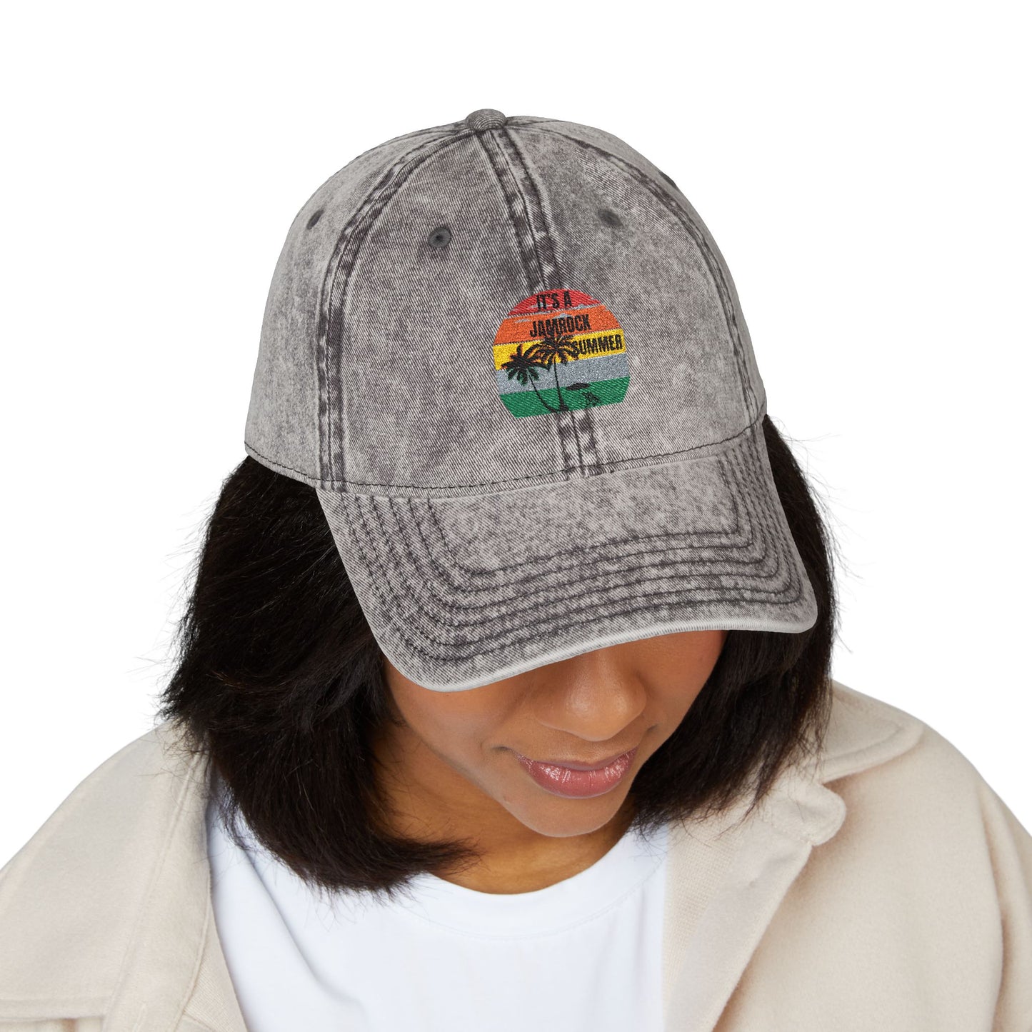 Vintage Cap with Embroidered Design, Casual Fashion Hat, Summer Accessory, Gift for Him/Her, Retro Style Headwear