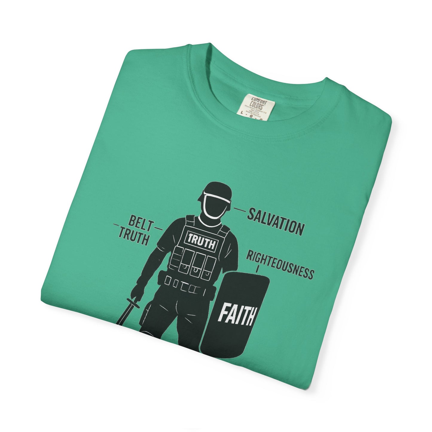 Faith-Inspired Unisex Garment-Dyed T-shirt - Empowering Christian Tee, Spiritual Apparel, Armor of God Shirt, Gift for Believers, [...]