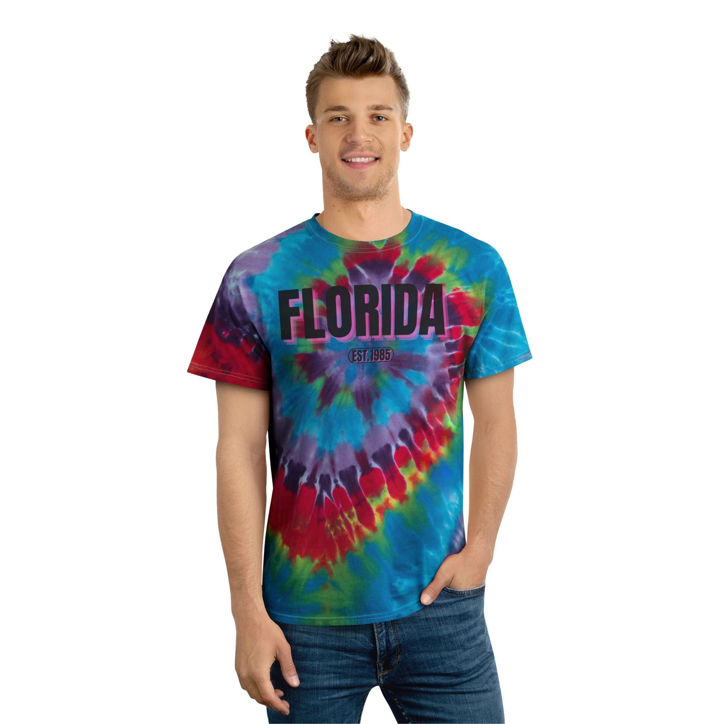 Vibrant Tie-Dye Tee, Colorful Spiral Shirt, Retro Summer Top, Beachwear, Festival Outfit, Unique Gift for Teens, Casual Wear