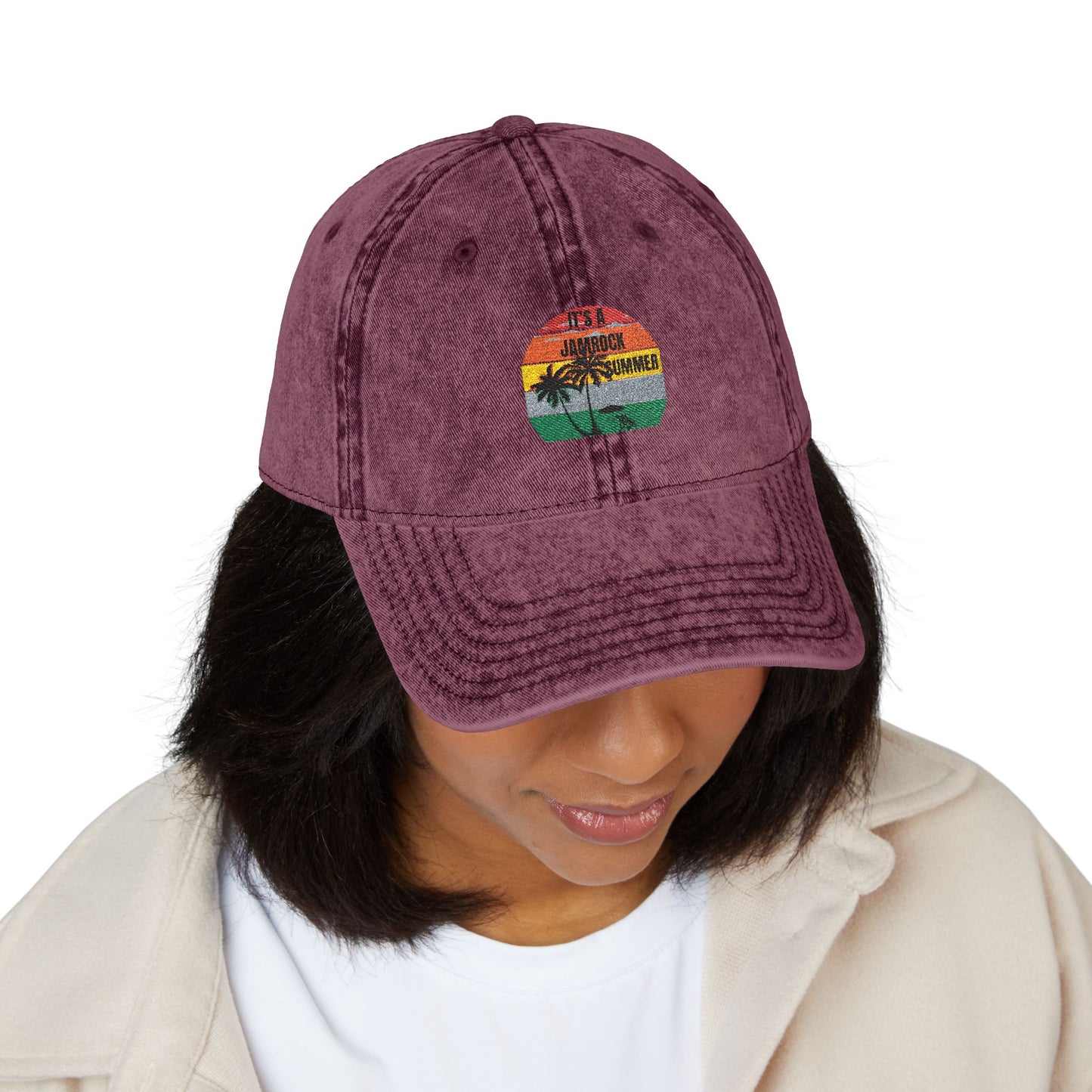 Vintage Cap with Embroidered Design, Casual Fashion Hat, Summer Accessory, Gift for Him/Her, Retro Style Headwear