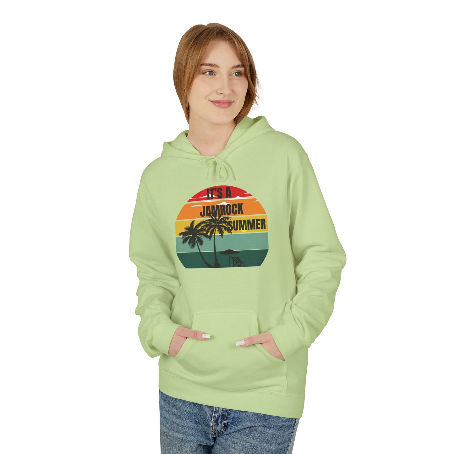 Retro Summer Vibes Hoodie, Travel Essentials, Unisex Casual Wear, Gifts for Her, Gifts for Him, Jamrock Summer Hoodie