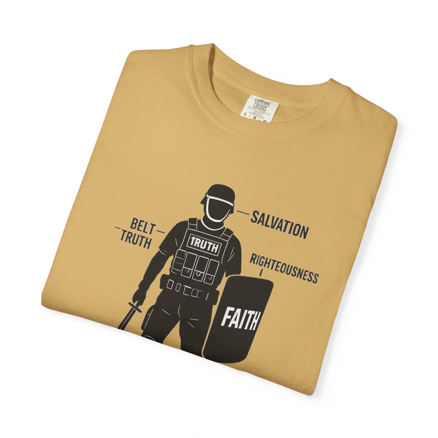 Faith-Inspired Unisex Garment-Dyed T-shirt - Empowering Christian Tee, Spiritual Apparel, Armor of God Shirt, Gift for Believers, [...]
