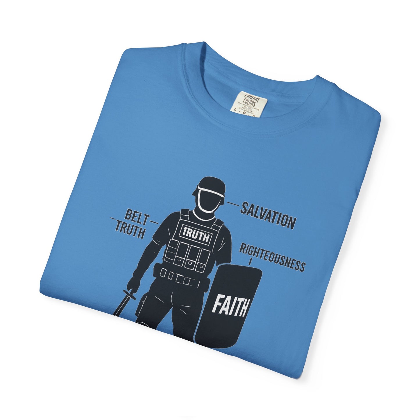Faith-Inspired Unisex Garment-Dyed T-shirt - Empowering Christian Tee, Spiritual Apparel, Armor of God Shirt, Gift for Believers, [...]