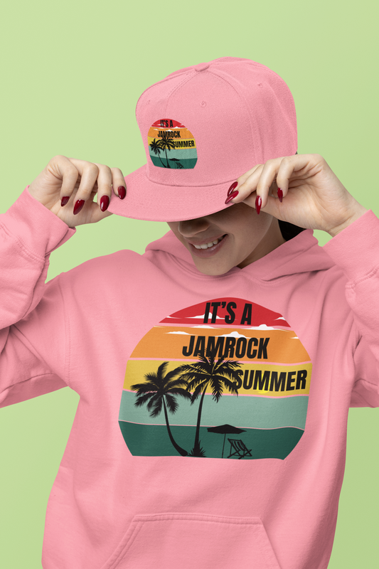 Hoodie, Jamrock Summer Crop Cute Summer Fashion, Festival Wear, Vacation Style, Tropical Gift