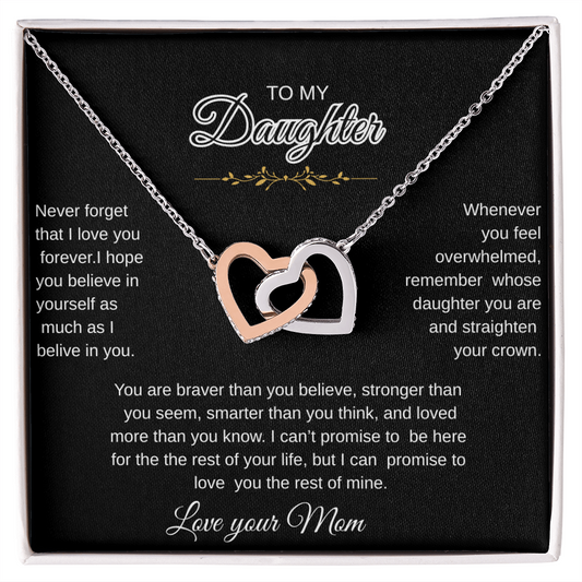 To my Daughter/ love necklace