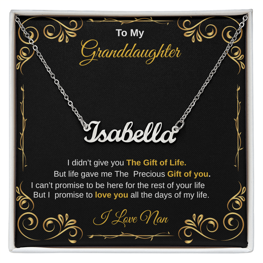 To my granddaughter Necklace
