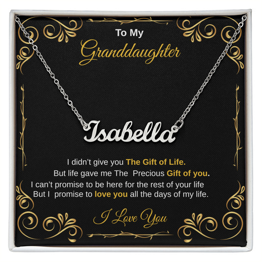 To my granddaughter Necklace