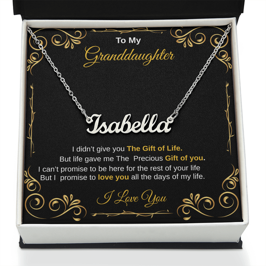 To my granddaughter necklace
